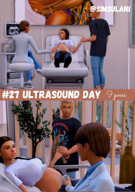 Sims 4 Ultrasound Poses, Sims4 Pregnant, Sims 4 Hospital Cc, Sims Pregnant, Sims4 Poses, Los Sims 4 Mods, Sims 4 Couple Poses, Sims Poses, Sims 4 Family