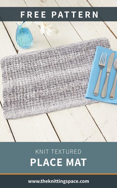 Knitted Placemats Pattern Free, Knit Placemats, All Free Knitting, Knitting Space, Knit Tea Cozy, Knitting Gifts, New Things To Try, Easy Knitting Projects, Diy Living Room Decor