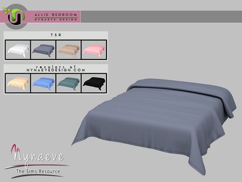 Allie Bedroom - Blanket V1  Found in TSR Category 'Sims 4 Miscellaneous Decor' Sims 4 Cc Bed Headboard, Sims 4 Cc Bed Sheets, Sims 4 Bed Covers Cc, Sims 4 Alpha Cc Furniture, Sims 4 Cc Furniture Living Rooms, Sims 4 Beds, Furniture Cc, Sims 4 Tsr, Sims 4 Cc Kids Clothing