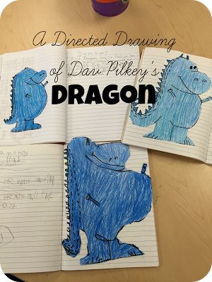 A step-by-step guide for a Directed Drawing of Dav Pilkey's Dragon character Dav Pilkey Dog Man, Silly Stories, Performance Task, Dav Pilkey, Dragon Character, Spanish Posters, Dog Man, Directed Drawing, Cat Activity