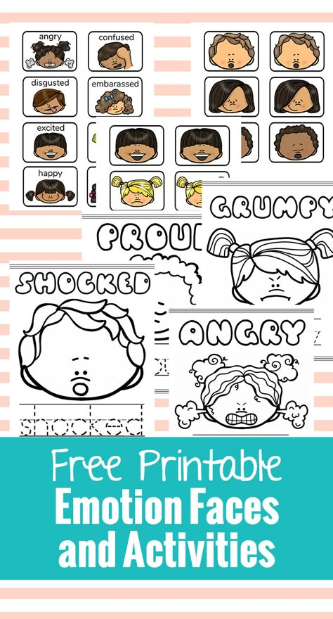 Emotions Sorting Activity, Preschool Emotions Activities Free Printable, Feelings Faces Printable, Emotions Centers Preschool, Feelings Chart Preschool Free Printable, Emotions Matching Game Free Printable, Free Printable Emotion Cards, Free Feelings Printables, Preschool Feelings Theme