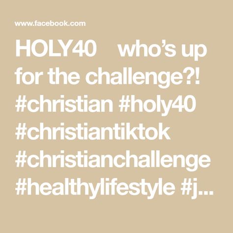 HOLY40 🍯 who’s up for the challenge?! #christian #holy40 #christiantiktok #christianchallenge #healthylifestyle #jesus #faith | Ashley Hetherington | Hensonn · Sahara Ashley Hetherington, Jesus Faith, The Challenge, Healthy Lifestyle, Jesus