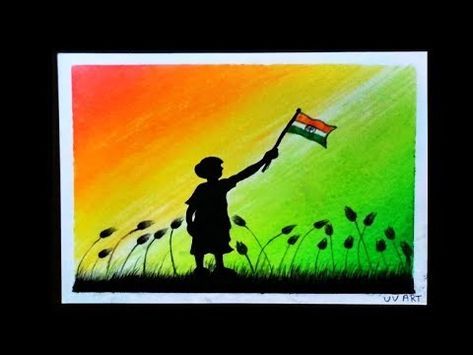 YouTube Republic Day Drawing, Drawing Ideas Step By Step, Independence Day Drawing, Oil Pastel Drawings Easy, Oil Pastel Colours, Indian Flag Wallpaper, Oil Pastels Painting, Mermaid Drawings, Oil Pastel Paintings