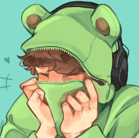 A froggie lover boy Draw Frog, Pfp Blonde, Frog Hoodie, Blonde Dye, Red To Blonde, Cute Goth, Sweet Guys, Green Hoodie, Skyrim