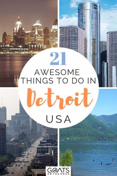 Want to know what things to do in Detroit, Michigan? We’ve got tips and ideas on what you can do with kids, your families, as a couple and more! From beautiful lakes, fun music and festivals, sports entertainment, food and more, we will help you with your travel planning! Get ready for this awesome US city! | #traveltips #USAtravel #detroitmichigan Music Festival Food, Michigan Landscaping, Torch Lake Michigan, Michigan City Indiana, Detroit Usa, Mackinac Island Michigan, Festival Food, Michigan City, Fun Music