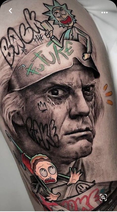 Colored Tattoo Design, Pop Art Tattoos, Gangsta Tattoos, Graffiti Tattoo, Clever Tattoos, Rick Y Morty, Psy Art, Tatuaje A Color, Tattoo Apprentice