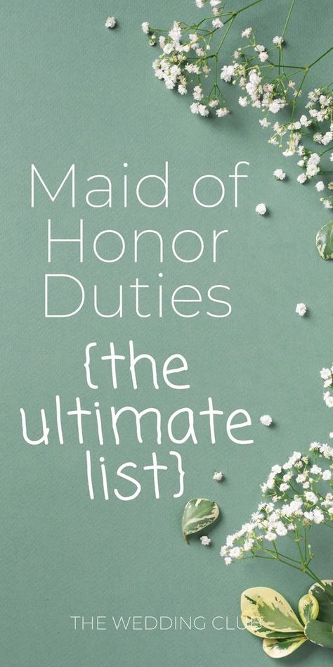 Ultimate Guide to Maid of Honor Duties: A Comprehensive Wedding Responsibilities Checklist – The Wedding Club Maid Of Honour To Do List, Maid Of Honor To Do List, Made Of Honor Duties, Gifts For The Bride From Maid Of Honor, Matron Of Honor Duties, Wedding Responsibilities, Maid Of Honor Checklist, Maid Of Honor Duties Checklist, Maid Of Honour Dress