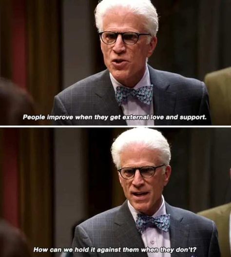 Good Place Quotes, Jeremy Bearimy, Place Quotes, People References, Put Things Into Perspective, Too Real, Comedy Tv, Everything Is Fine, Love And Support