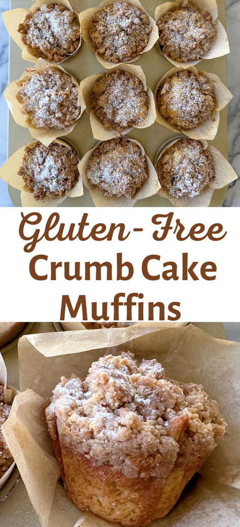 gluten free recipes, gluten free muffins, crumb cake Gluten Free Crumb Topping, Gluten Free Jumbo Muffins, Gluten Free Cinnamon Streusel Muffins, High Altitude Gluten Free Baking, Gluten Free Date Muffins, Home Made Gluten Free Snacks, Best Gluten Free Baked Goods, Gluten Bread Recipe, Muffin Gluten Free Recipes