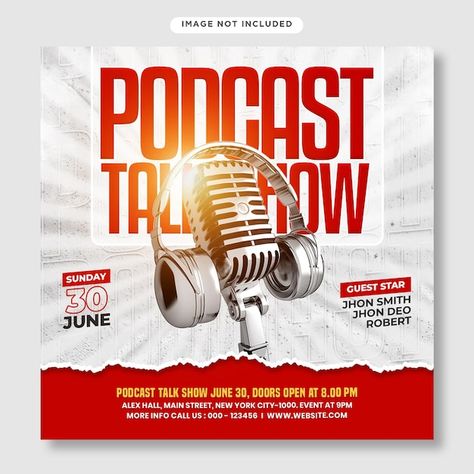 Register Now Poster Design, Talk Show Flyer Design, Podcast Design Ideas, Podcast Flyer Design, Podcast Design, Show Flyer, Church Backgrounds, Podcast Cover, Social Media Post Template