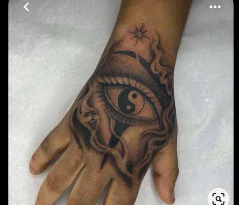 Eye For An Eye Tattoo, One Eye Tattoo, Eye Hand Tattoo, Hand Tattoo Cover Up, Inside Of Arm Tattoo, Arm Tattoos For Guys Forearm, Side Hand Tattoos, Eye Tattoos, Tattoo Ideas Males