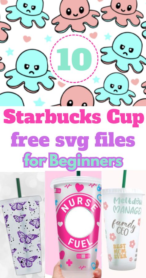 Brighten your coffee routine with these enchanting Starbucks cup wrap SVG files! These delightful designs bring a touch of magic to your daily brew. Easy to use with Cricut, these free templates transform your tumbler into a whimsical wonder. Perfect for Disney fans of all ages. Diy Octopus, Starbucks Cup Wrap Svg, Starbucks Cup Wrap, Starbucks Wrap Svg, Cup Wrap Svg, Starbucks Wrap, Starbucks Cup Design, Profitable Crafts, Starbucks Diy