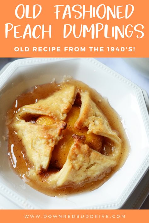 Country Peach Dumplings, Peach Dumplings Recipe, Peach Dumplings With Pie Crust, Easy Fresh Peach Recipes, Peach Dumplings With Crescent Rolls, Peach Snacks, Peach Recipes Easy, Peach Recipes Dessert, Desserts Peach