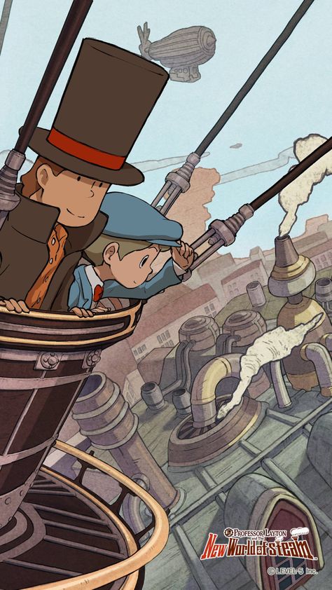 Professor Layton And The Curious Village, Clive Dove, Epic Drawings, Little Misfortune, Aesthetic Lockscreens, Professor Layton, Ace Attorney, Maths Puzzles, The New World