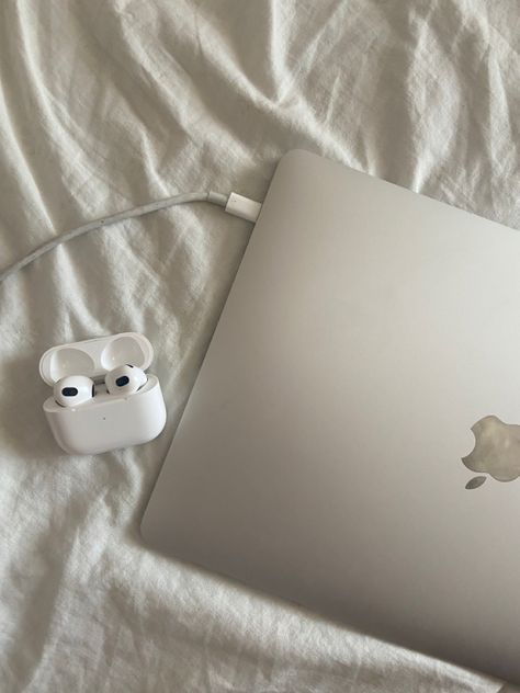 airpods 3, white, macbook air, aesthetic, apple, silver, technology Laptop And Airpods Aesthetic, Mac Book Air M2 Aesthetic, Macbook Silver Aesthetic, Silver Macbook Air Aesthetic, Macbook Air M1 Silver Aesthetic, Macbook Space Grey Aesthetic, Macbook Air 2015 Aesthetic, Macbook Air Aesthetic, Silver Macbook