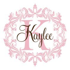 Bedroom Toddler Girl, Kaylee Name, Damask Wall Decals, Fairy Bedroom, Sweet Baby Names, Nursery Monogram, Big Girl Bedrooms, Vinyl Monogram