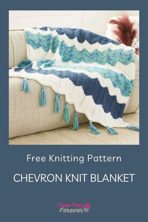 Chevron Knitting Pattern, Knit Blanket Tutorial, Knit Afghan Patterns Free, Knit Afghan Patterns, Blanket Tutorial, Knitting Patterns Free Blanket, Chevron Blanket, Crochet And Knitting, Knitted Afghans