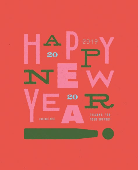 Hny Card, New Year Greetings Design, New Year Post Design, Holiday Typography Design, Happy New Year Poster Graphics, Festive Typography, New Year Collage, Happy New Year Design Graphics, New Year Poster Design Ideas