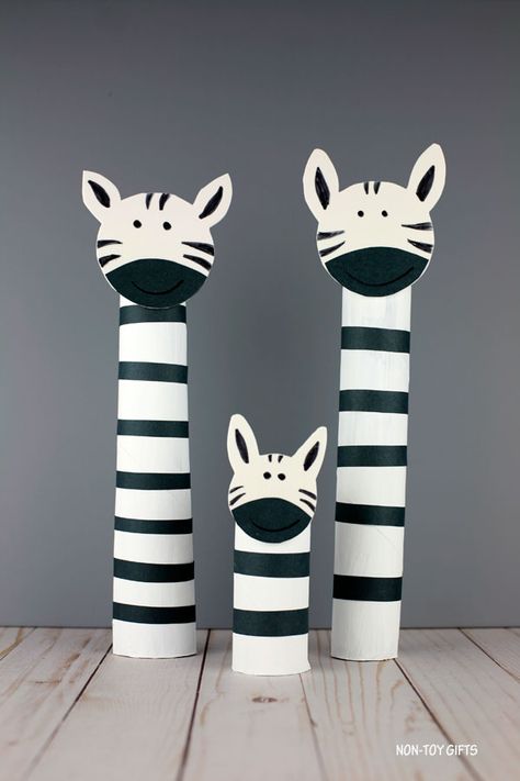 Spring Toilet Paper Roll Crafts, Roll Paper Craft, Zebra Craft, Zoo Animal Crafts, Animal Craft, Education Art, Zebra Art, Toilet Paper Crafts, Toilet Paper Roll Crafts