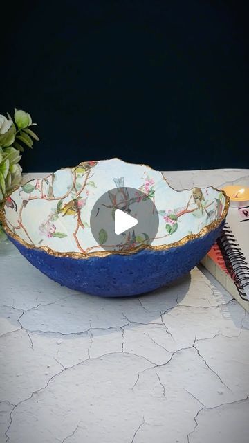 SD Academia on Instagram: "💙TUTORIAL ALERT💙
💙BLUE CONCRETE PLANTER💙
.
.
💙Get creative and learn how to make your own unique concrete bowl with this easy-to-follow video tutorial! In this step-by-step guide, we’ll show you how to mix and shape plaster to create a beautiful, industrial-chic bowl. 
.
.
💙Then, we’ll take it to the next level with decoupage techniques to add color, texture, and visual interest. With just a few simple materials and tools, you can create a one-of-a-kind piece for your home decor. Perfect for beginners and experienced crafters alike, this tutorial is packed with tips and tricks to ensure success. 
.
.
💙So, let’s get started and make something amazing together!
.
.
#concretebowl #plasterart #decoupage #homedecor #diy #tutorial #handmade #crafting" Decoupage Techniques, Concrete Bowl, Concrete Planter, Instagram Tutorial, How To Mix, Plaster Art, Concrete Planters, Industrial Chic, How To Make Your