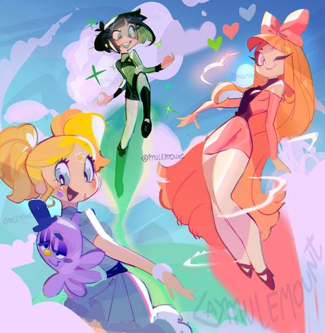 Cute Drawing Styles Cartoon, Powerpuff Girls Aesthetic, Powerpuff Girls Fanart, Art Kawaii, Cartoon Girls, Powerpuff Girl, Power Puff, The Powerpuff Girls, The Powerpuff