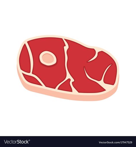 Raw Meat Drawing, Beef Drawing, Meat Illustrations, Food Wheel, Steak Illustration, Meat Clipart, Meat Cartoon, Meat Illustration, Meat Drawing