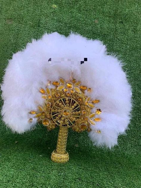 Bridal Feather Fan, Bridal Fan Bouquet, Bridal Fans Ghana, Bridal Handfans, Marriage Hand, Bridal Fans, African Wedding Theme, Bridal Fan, Black Baby Art