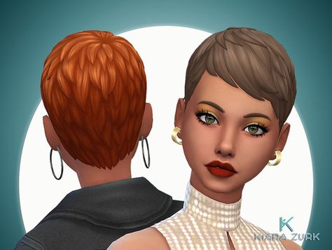 Pixie Hairstyle | Kiara Zurk on Patreon Sims 4 Hair Cc Maxis Match Short, Sims 4 Pixie Hair Cc, Ts4 Hair, Ts4 Mods, Sims 4 Traits, Sims 4 Studio, Sims 4 Mm Cc, Womens Hair, Sims 4 Mm