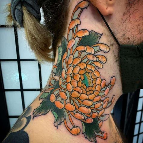 Where Should I Get My Chrysanthemum Tattoo 2 Tattoos And What They Mean, Chrysanthemum Tattoos, Japanese Flower Tattoo, Japanese Chrysanthemum, Chrysanthemum Tattoo, Saved Tattoo, Scorpion Tattoo, Traditional Japanese Tattoos, Knee Tattoo