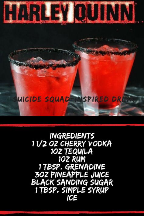 Ex Inspired Drinks, Drinks Alcohol Recipes Halloween, Halloween Alcoholic Drinks Recipes, Halloween Bar Drinks, Helluva Boss Drinks, Halloween Mixed Drinks Recipe, Halloween Drinks Alcohol Recipes, Halloween Liquor Drinks, Batman Cocktails