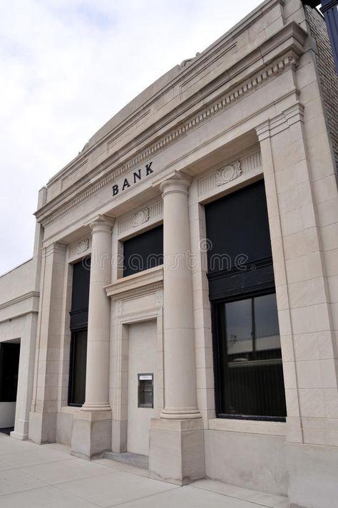 Bank entrance. Facade of a classical bank entrance , #affiliate, #entrance, #Bank, #Facade, #bank, #classical #ad Modern Bank Design Exterior, Bank Architecture Design, Bank Facade, Bank Exterior, Entrance Facade, Old Bank Building, Reserve Bank Of India Building, Banks Building, Image Bank