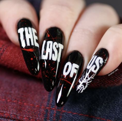 Video Game Nails, Game Nails, Zombie Nails, Holo Taco, Nail Design Video, Inspired Nails, Stamping Plates, Last Of Us, Us Nails