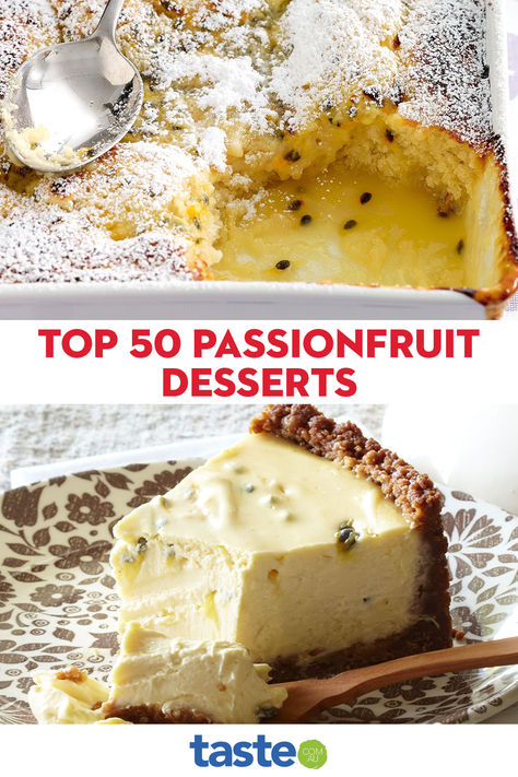 Passionfruit Melting Moments, Summer Solstice Desserts, Passionfruit Dessert Recipes, Passion Fruit Dessert, Passion Fruit Recipes, Passionfruit Dessert, Passionfruit Cake, Passionfruit Slice, Pumpkin Pecan Cobbler