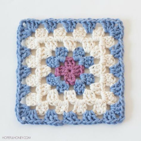 Easy Classic Granny Square | AllFreeCrochet.com ~ BEGINNER ~ 5.5" square ~ FREE - CROCHET Classic Granny Square, Granny Square Pattern Free, Crochet Squares Afghan, Knitting Patterns Free Blanket, Crochet Granny Square Blanket, Trendy Crochet, Beginner Crochet Projects, Crochet Patterns Free Blanket, Afghan Patterns