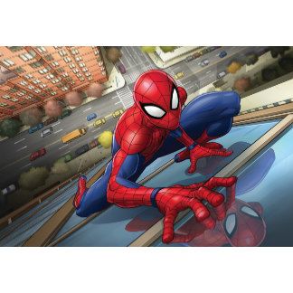 Climbing Up Building Building Mural, Parker Spiderman, Peter Parker Spiderman, Kids Area Rugs, City Kid, Diamond Paintings, Removable Wall Decals, Marker Drawing, Spiderman Art