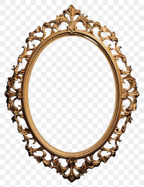 Vintage Frame Png, Gold Oval Frame, Edit Photo Frame, Vintage Photo Frame, Shape Pictures, Old Picture Frames, Vintage Photo Frames, Frame Png, Frame Template