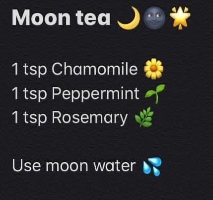 Moon Tea, Tea Blends Recipes, Gothic Love, Kitchen Witch Recipes, Magickal Herbs, Healing Tea, Moon Water, Herbal Teas Recipes, Magic Spell Book