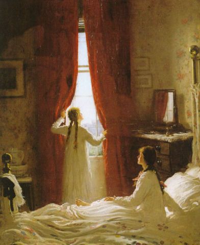 Oh what a beautiful morning Master Art, Victorian Paintings, Rennaissance Art, Historical Painting, Looking Out The Window, Old Paintings, Romantic Art, Beautiful Morning, The Window