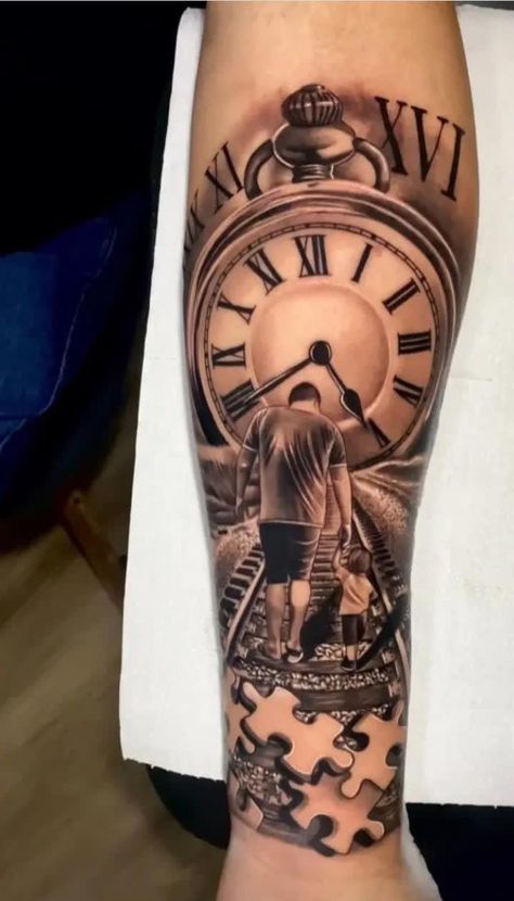 Tatuaje Hijos Ideas Hombre, Baby Tattoo For Dads, Family Sleeve Tattoo, Tattoo For My Son, Father Son Tattoo, Family Tattoos For Men, Father Daughter Tattoos, Family Tattoo Designs, Men Tattoos Arm Sleeve