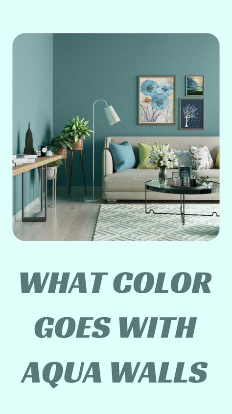 If you're looking for paint colors to go with your aqua walls, look no further! We've got a list of colors that will complement your space perfectly. From cool blues to earthy browns, there's a color for everyone here. So what are you waiting for? Get started on your perfect paint scheme today! Paint Colors That Go With Turquoise, Light Aqua Paint Color Living Room, Light Teal Paint Colors Living Room, Aqua Walls Living Room, Colors That Go With Aqua, Aqua Living Room Walls, Aqua Accent Wall, Aqua Bedroom Walls, Turquoise Walls Living Room