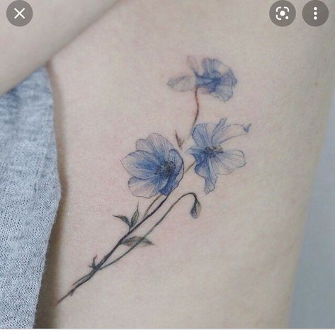 Blue Poppy Flower, Body Doodles, Blue Flower Tattoos, Poppy Flower Tattoo, Favorite Tattoos, Flower Wrist Tattoos, Poppies Tattoo, Blue Tattoo, Small Wrist Tattoos