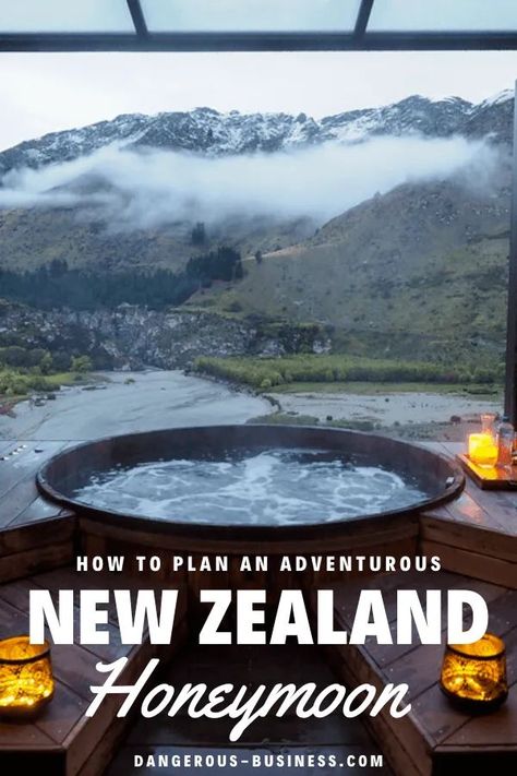 Planning a honeymoon to New Zealand? Here's everything you should add to your itinerary for an adventurous honeymoon! #honeymoondestinations #NewZealand New Zealand Honeymoon, Honeymoon Tips, Honeymoon Night, Adventurous Honeymoon, Honeymoon Inspiration, Thermal Pool, Bucket List Vacations, All Pins, Honeymoon Places