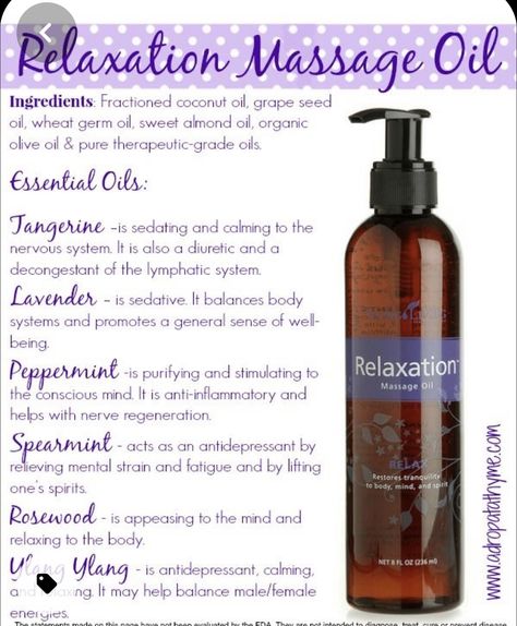 Massage Oils Recipe, Diy Massage Oil, Message Oil, Massage Oil Blends, Diy Massage, Relaxation Massage, Massage Relaxant, Essential Oils For Massage, Massage Oils