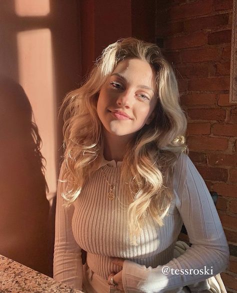 Voluminous blowout #curlers hair on @tessroski on #instagram. #90s #volume #blondehairstyles 90s Blowout Hair, Voluminous Blowout, Blowout Hair, Hair Cut, Hair Ideas, Blonde Hair, Sweater Dress, Hair Cuts, Pastel