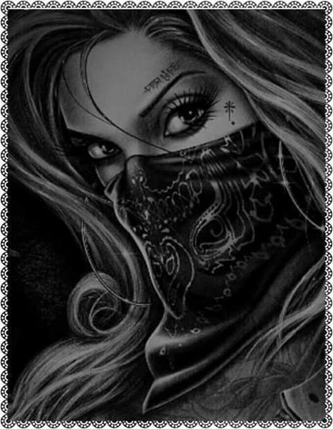 Bandana Tattoo, Catrina Tattoo, Cholo Art, Chicano Tattoos, Lowrider Art, Chicano Tattoo, Chicano Art Tattoos, Chicano Drawings, La Art