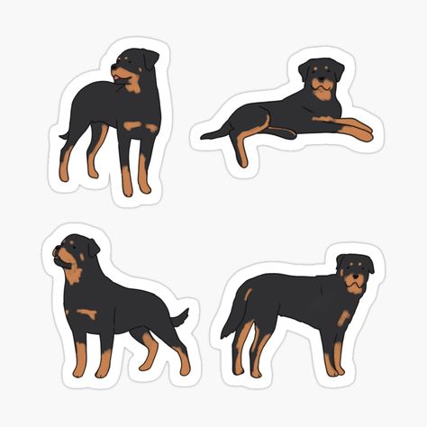 Get my art printed on awesome products. Support me at Redbubble #RBandME: https://www.redbubble.com/i/sticker/rottweiler-illustration-pack-by-Mayarart/150538038.EJUG5?asc=u Rottweiler Illustration, Dogs Stickers, Dog Illustration, Dog Stickers, Rottweiler, Cute Stickers, Sticker Design, Cute Dogs, Vinyl Decals