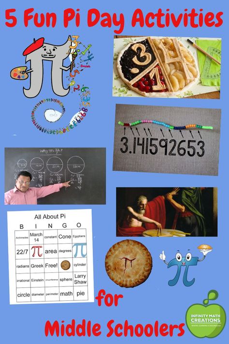 Many students, when starting to learn about Pi, struggle with its concepts. Lucky for them, the week of March 14th is an excellent opportunity to plan fun Pi day activities for middle school children, making math a fun learning experience. #pidayactivities #pidayideas #mathactivities #mathgeometryprojects Activities For Middle Schoolers, Pi Day Activities, Holiday Math Activities, Geometry Games, Middle School Activities, Holiday Math, Teachers Resources, Geometry Worksheets, Middle School Classroom