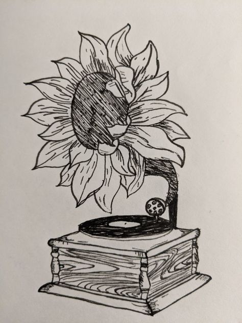 Sunflower Drawing Aesthetic, Math Art Drawing, Stitch Coloring, Sunflower Sketches, Earthy Tattoos, Stitch Coloring Pages, Vinyl Aesthetic, Light Tattoo, Sunflower Drawing