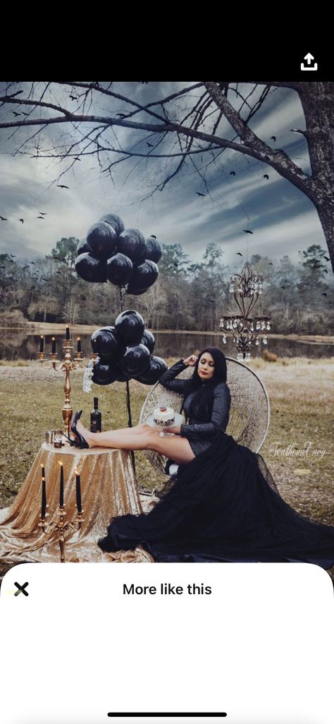 Goth 30th Birthday Photoshoot, 30th Birthday Photoshoot Graveyard, 50 Birthday Photo Shoot Ideas, Turning 30 Photoshoot All Black, Gothic 40th Birthday Photo Shoot, Outdoor 40th Birthday Photoshoot, Jack Daniels Birthday, 40th Bday Ideas, Jasmine Birthday