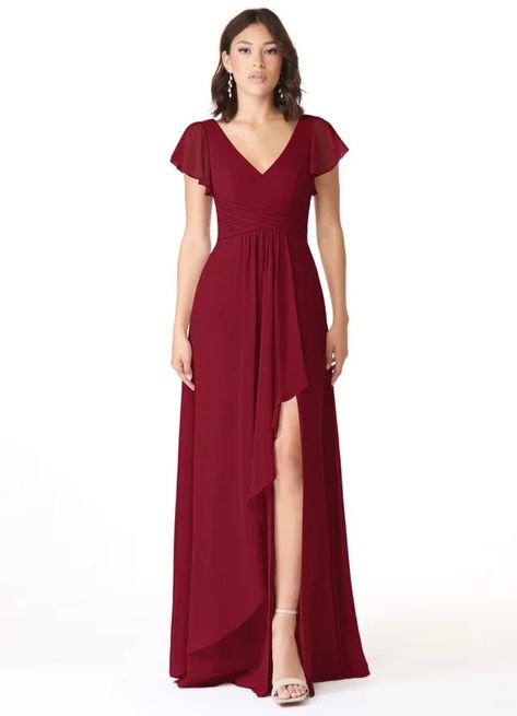 Chic Burgundy & Dark Red Bridesmaid Dresses & Gowns丨Azazie Dark Red Bridesmaid Dresses, Flowy Chiffon Dress, Dark Green Bridesmaid Dress, Rust Bridesmaid Dress, Red Bridesmaid, Maternity Bridesmaid Dresses, Rose Bridesmaid Dresses, Modest Bridesmaid Dresses, Red Bridesmaid Dresses